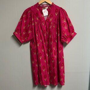 NWT Style USA Pink Floral Dress Medium Super Cute New with Tags